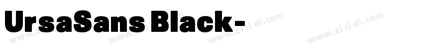 UrsaSans Black字体转换 UrsaSans Black字体转换
